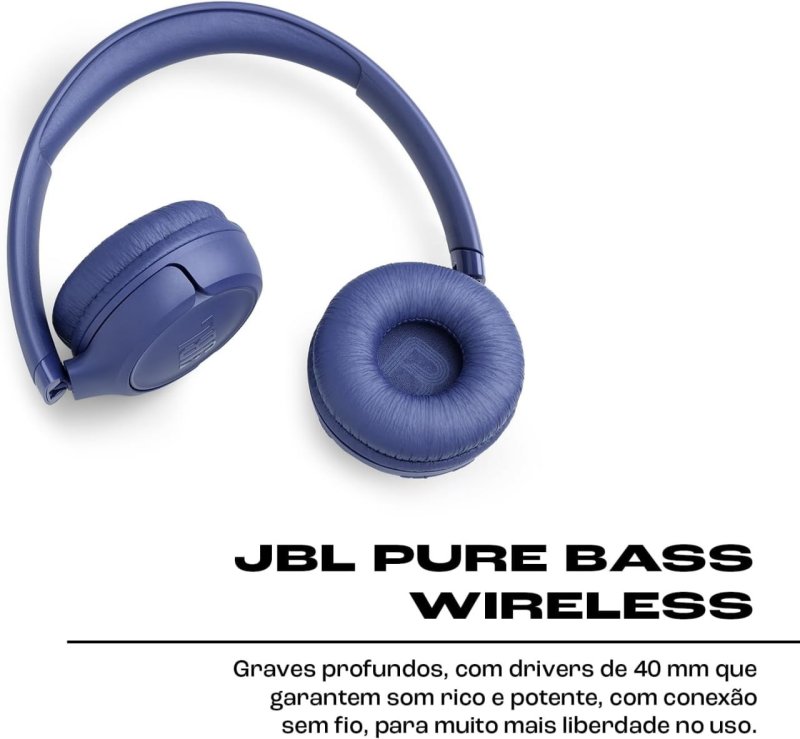 JBL, Fone de Ouvido Bluetooth Over-Ear, Tune 530BT, Sem Fio, Até 76 Horas de Bateria - Azul
