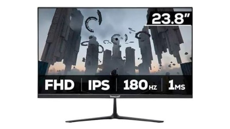 Monitor Gamer Tgt Altay TS6, 23.8 POL, IPS, FHD, 1MS, 180HZ, HDMI/VGA, Tgt-ATTS6-BL02
