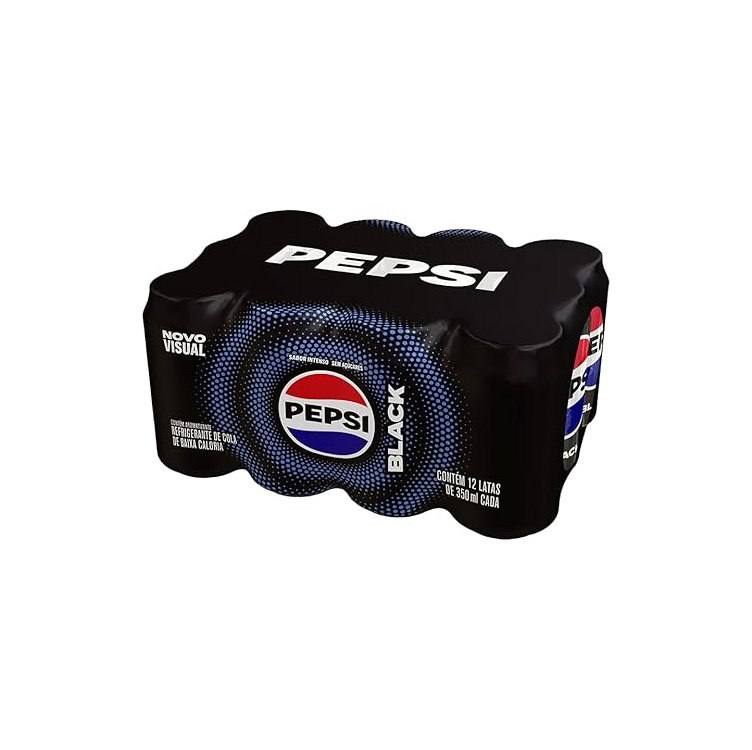 Refrigerante Pepsi Zero BLACK, Lata 350Ml Pack (12 Unidades)