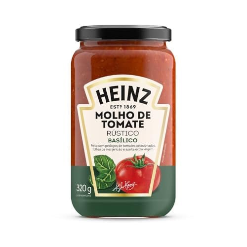 Heinz Molho de Tomate Rústico Basílico em vidro 320G