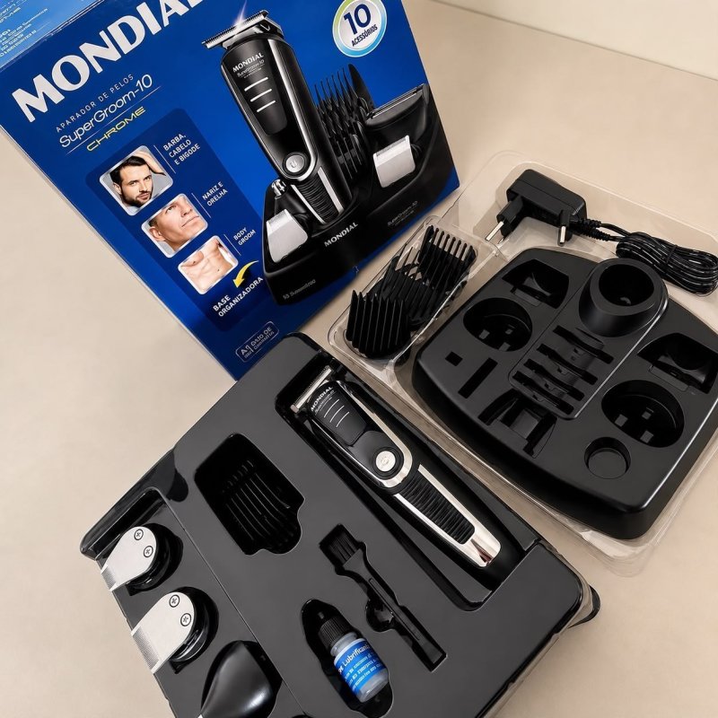 Aparador De Pelos Supergroom-10 Mondial Bivolt Bg-10