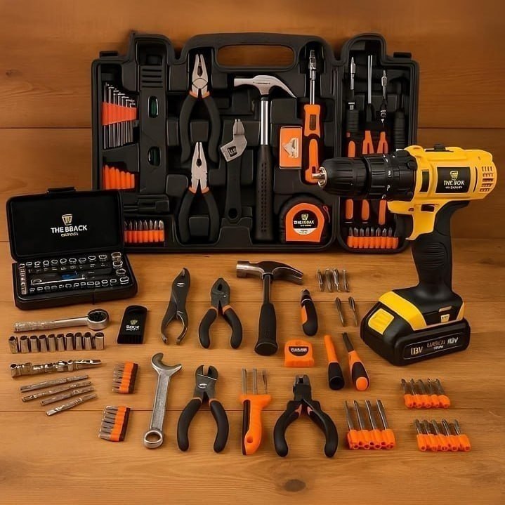 Kit De Ferramentas 169 Peças + Parafusadeira Furadeira 12v + Frete Grátis