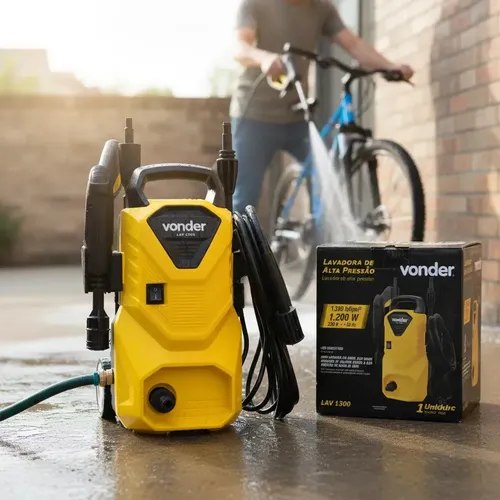 Lavadora De Alta Pressão Vonder Leve Lav 1300 90bar - Cor Amarelo-Preto