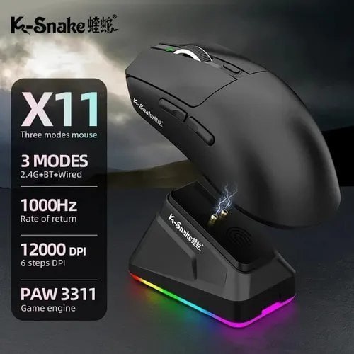 Mouse Leve Para Jogos X11 Paw3311 Com base