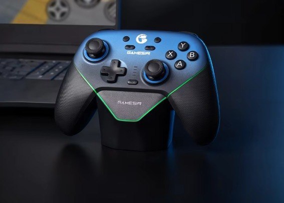Controle Com Dock e Sem Fio Gamesir SuperNova Hall Effect (ROSA E PRETO)