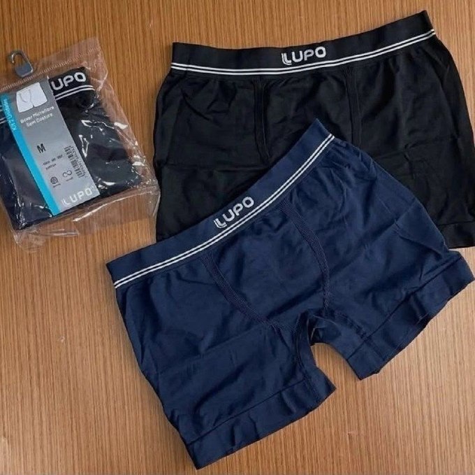 Kit com 6 Cuecas Lupo Boxer Microfibra + Frete Grátis