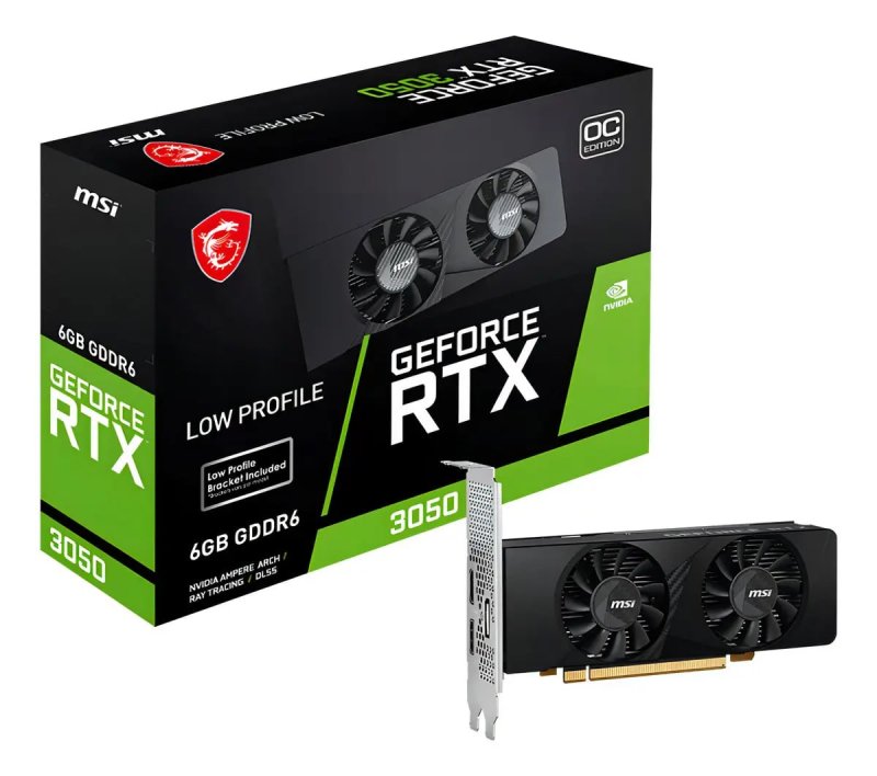 MSI GeForce RTX 3050 LP 6GB 96-bit GDDR6 OC