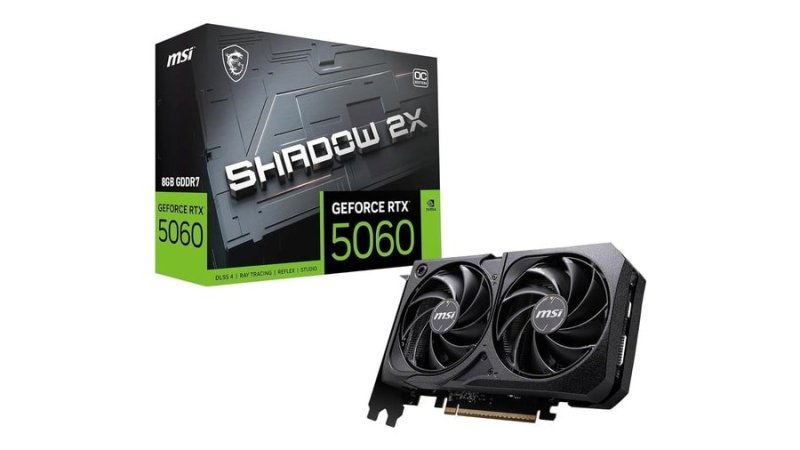Placa de Video MSI RTX 5060 Shadow 2x OC, 8GB