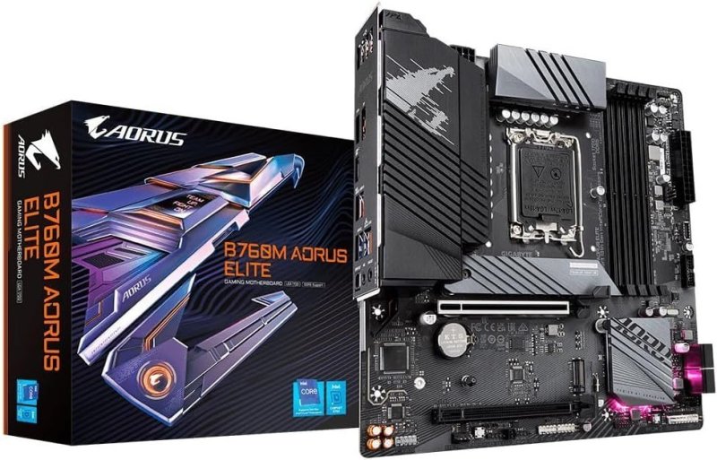 Placa mãe LGA 1700 - Gigabyte B760M Aorus Elite DDR5 (Micro ATX)