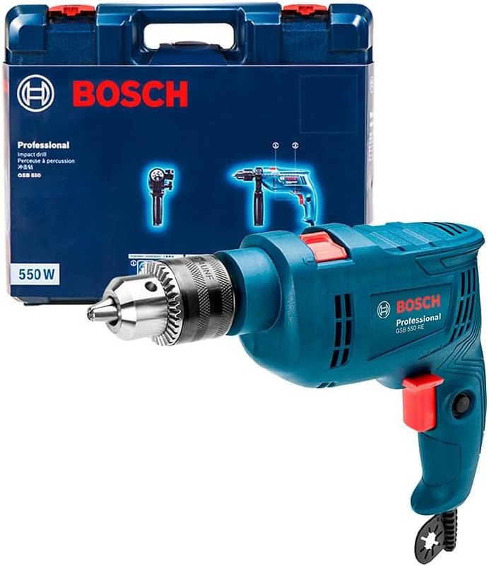 Bosch Furadeira de Impacto GSB 550 550W 127V - Maleta Inclusa
