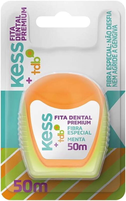 Kess Fita Dental 50m - PTFE Filamento Único - Sabor Menta