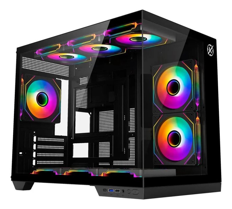 Gabinete Aquário Kalkan Saga Micro-ATX Preto com USB 3.0