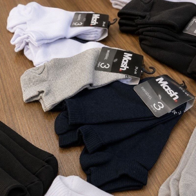Kit 10 Pares Meias Soquete Mash Sapatilha Invisível Unissex
