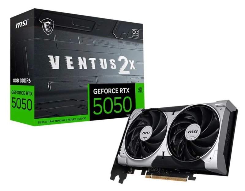 Placa de Vídeo MSI Nvidia GeForce RTX 5050 Ventus 2X OC 8GB