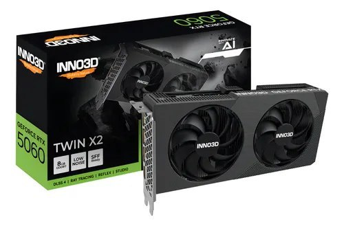 Placa de Vídeo INNO3D GeForce RTX 5060 Twin X2 8GB GDDR7 128-bit