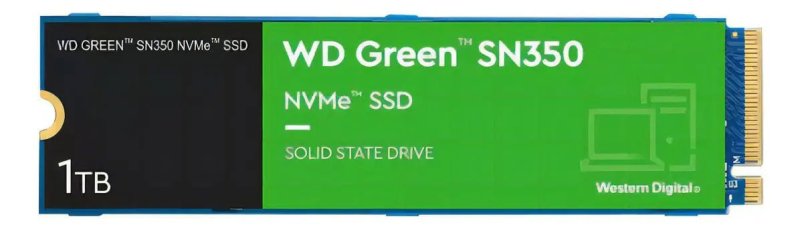 SSD 1TB NVMe Western Digital Wd Green Sn350 Wds100t3g0c 1tb Verde