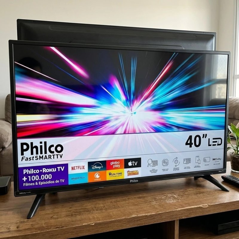 Smart Tv Philco 40'' Full Hd Roku Tv Hdr10 Dolby Áudio P40cra + Frete Grátis