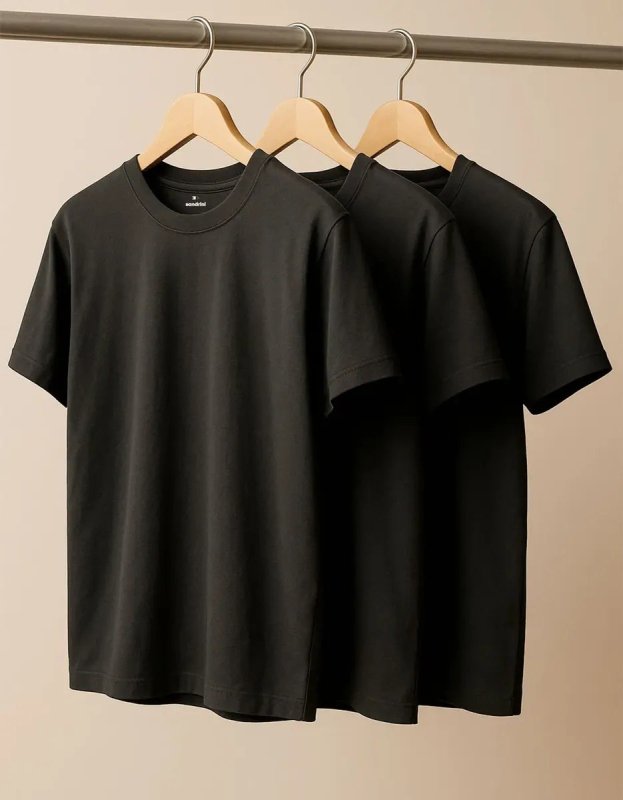 Kit 3 Camisetas Algodão Dia Dia Sandrini Básica Conforto