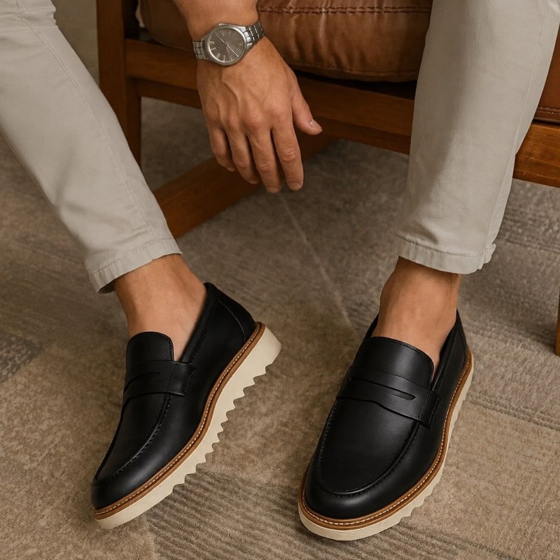 Sapato Mocassim Loafer Gugi Tratorado Conforto Premium Leve (38 a 43)