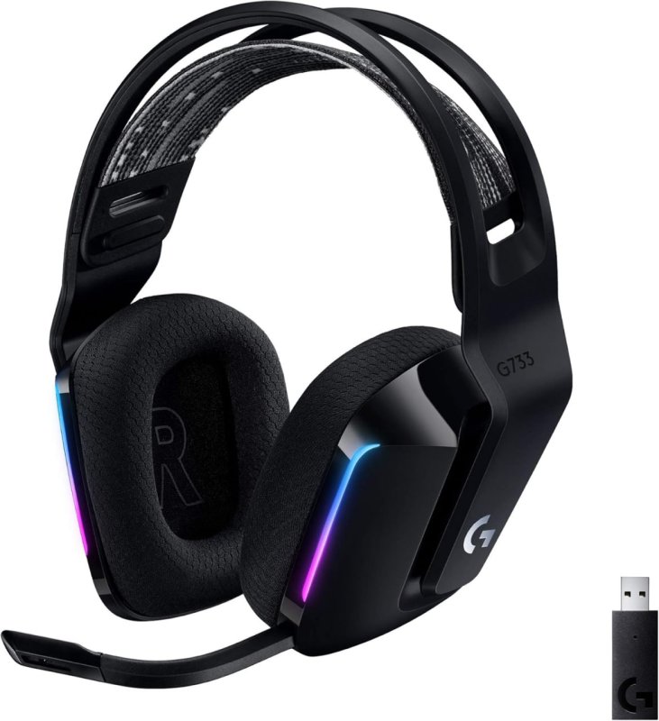 Logitech G733 Headset Gamer 7.1 Dolby Surround - Sem Fio RGB - Preto