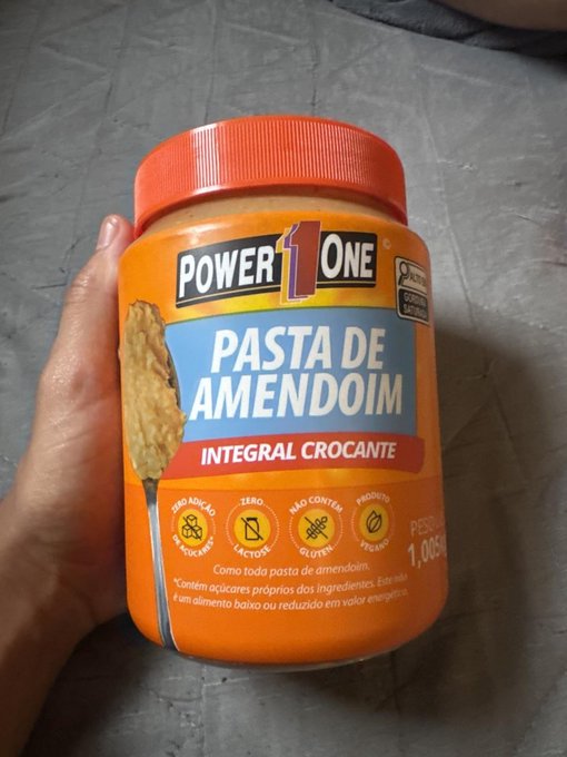Pasta de Amendoim Power One 1kg Crocante + Frete Grátis