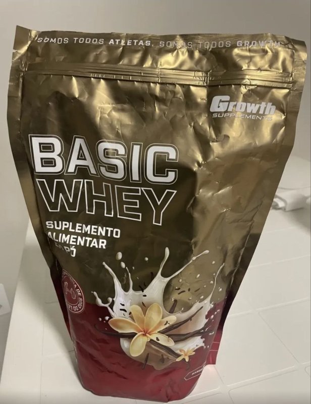 Basic Whey 1kg Growth Supplements - Baunilha