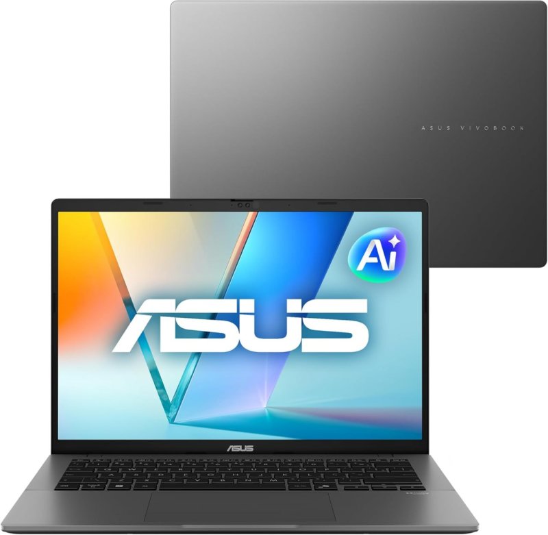 NOTEBOOK POTENTE PRA TRABALHAR E ESTUDAR - ASUS Vivobook S14 IA PC - 512GB 16GB RAM - Core Ultra 7 - Matte Gray