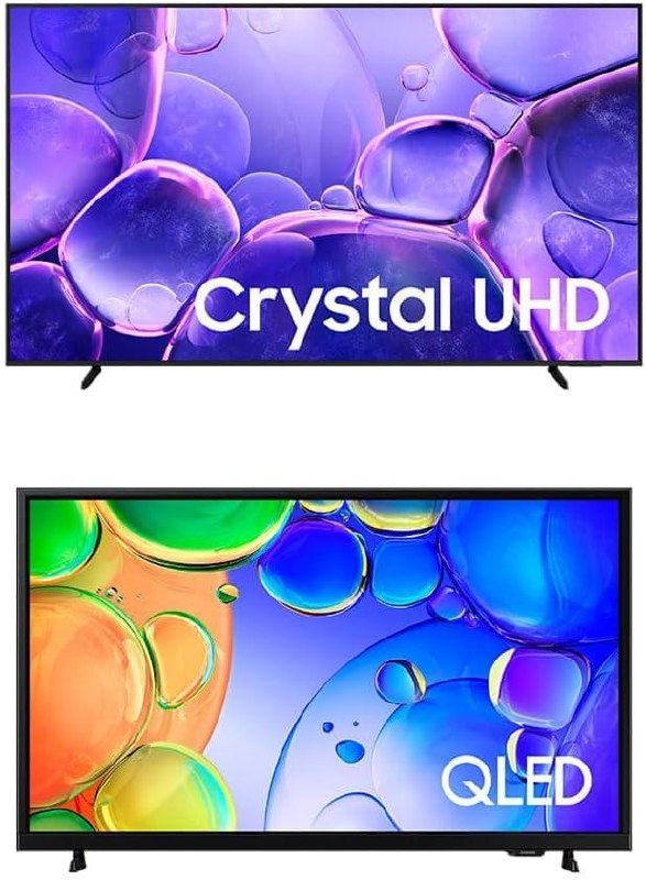 Smart TV 85" Crystal UHD 4K + Smart TV 43" QLED Full HD