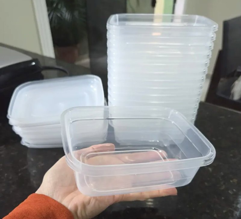 Kit 15 Marmitas Potes 500ml Livre De Bpa Freezer Microondas Transparente