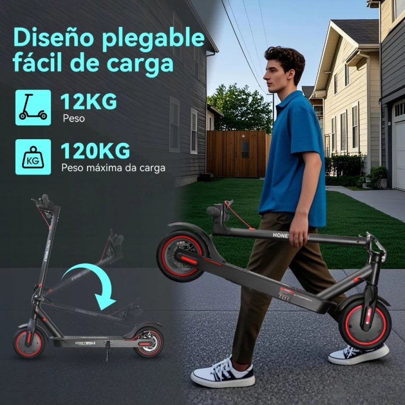 HONEYWHALE M2 Pro 500W - Scooter 32KM/H - 22KM Autonomia - Bluetooth