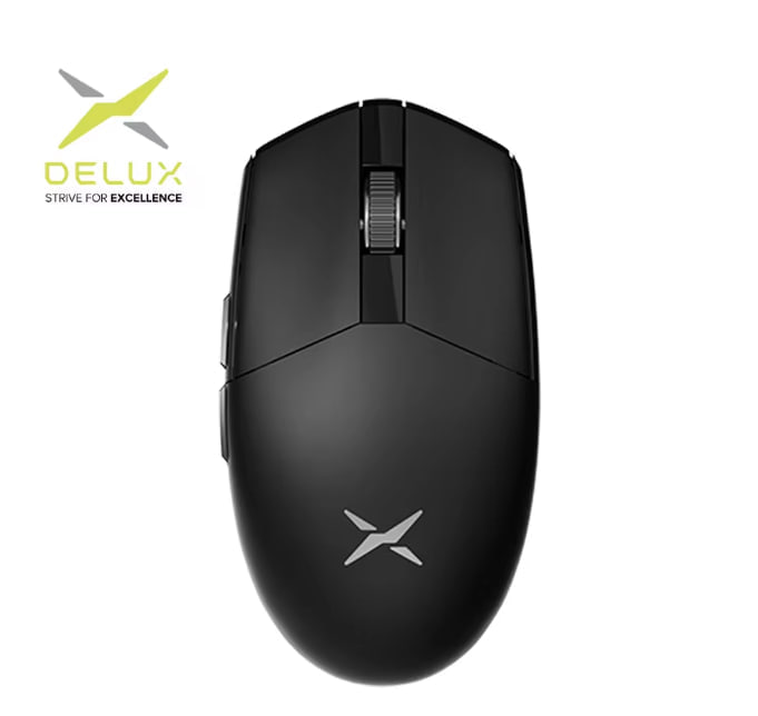 Mouse Gamer sem fio Delux M200, 1000Hz, PAW3311