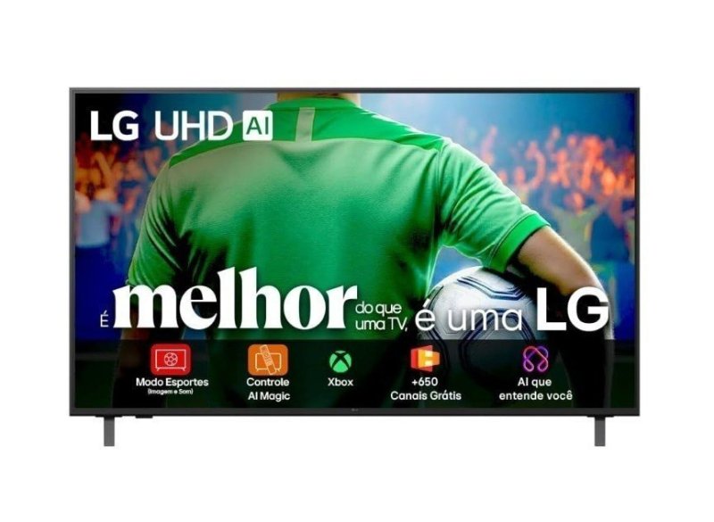 Smart Tv 4K 55" LG UHD 55UA85 com Controle AI Smart Magic