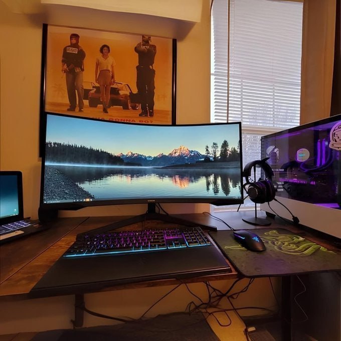 Monitor Gamer Curvo Samsung Odyssey 34’’, Ultra WQHD, 165Hz, 1ms, Tela Ultrawide
