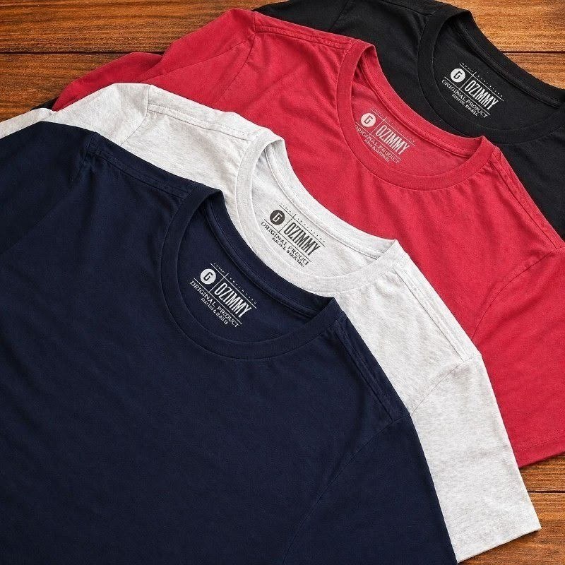 Kit 5 Camiseta Masculina 100% Algodão Básica Treino Esporte