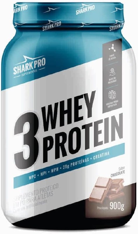 3W WHEY PROTEIN POTE 900g SABOR CHOCOLATE