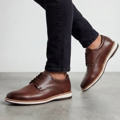 Sapato Social Masculino Casual Oxford Preto Marrom Trabalho (37 a 44)