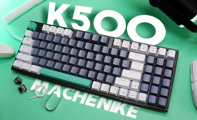 Teclado Mecânico Machenike K500 90% RGB, 94 teclas, Huano Hot Swap