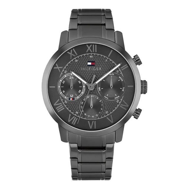 Relógio Tommy Hilfiger Th Oxford Masculino Em Aço Cinza 1710 Cinza