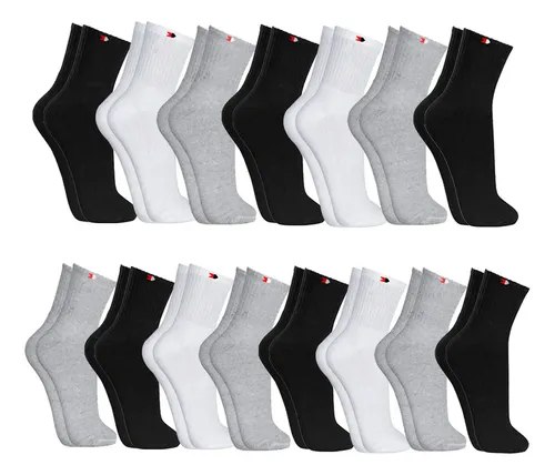 Kit 15 Pares Meias Sport Algodão Cano Médio Sandrini Confort Sortidos 39-43