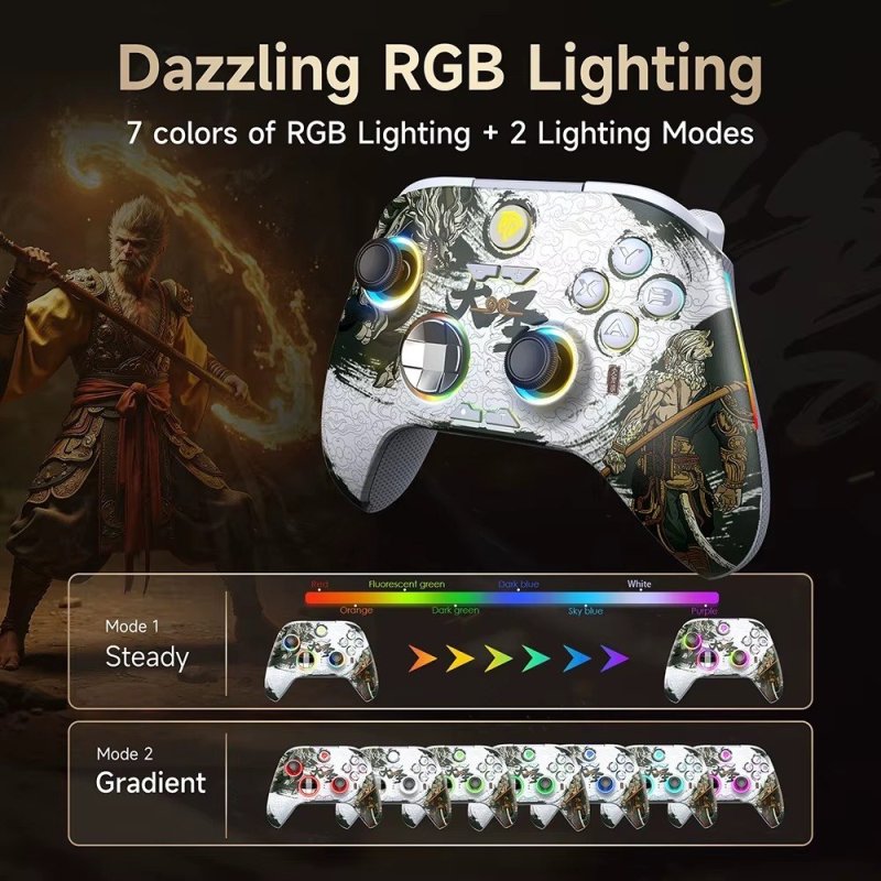 Controle EasySMX X15 Wukong sem fio, Hall effect