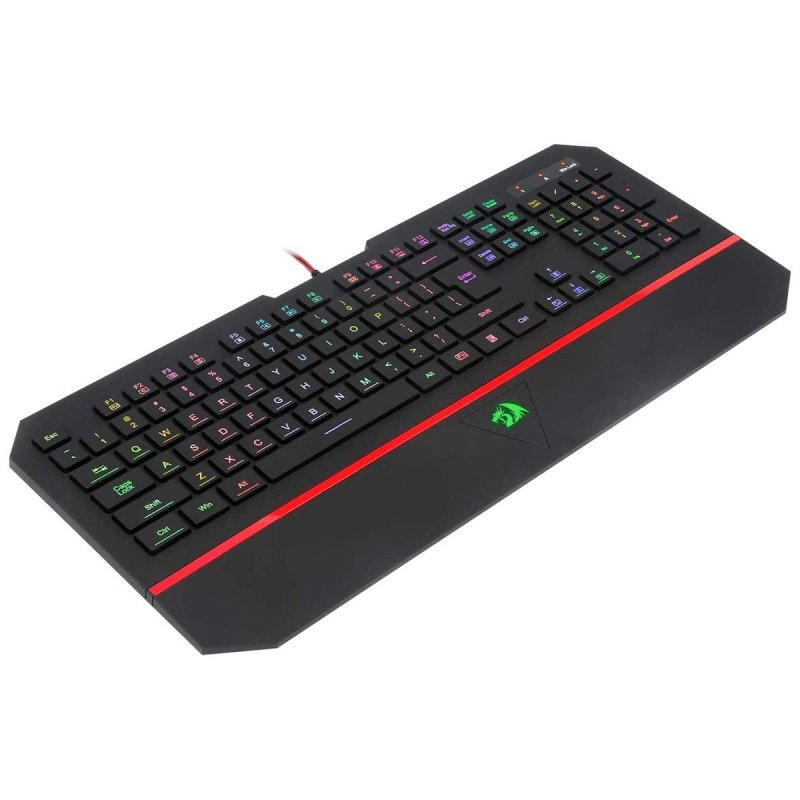 Teclado Gamer Membrana Redragon Karura 2 RGB ABNT2 Preto - K502RGB