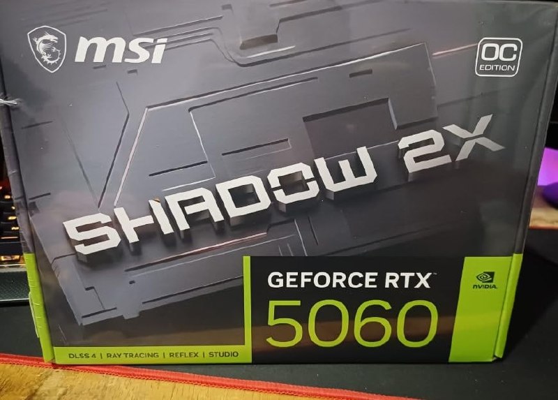 Placa de Video MSI RTX 5060 Shadow 2X OC, 8GB, GDDR7