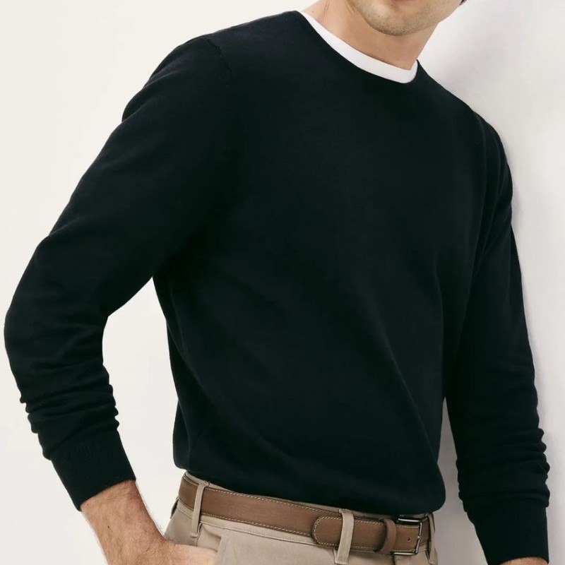 Blusão Masculino Básico Em Tricô De Algodão Hering