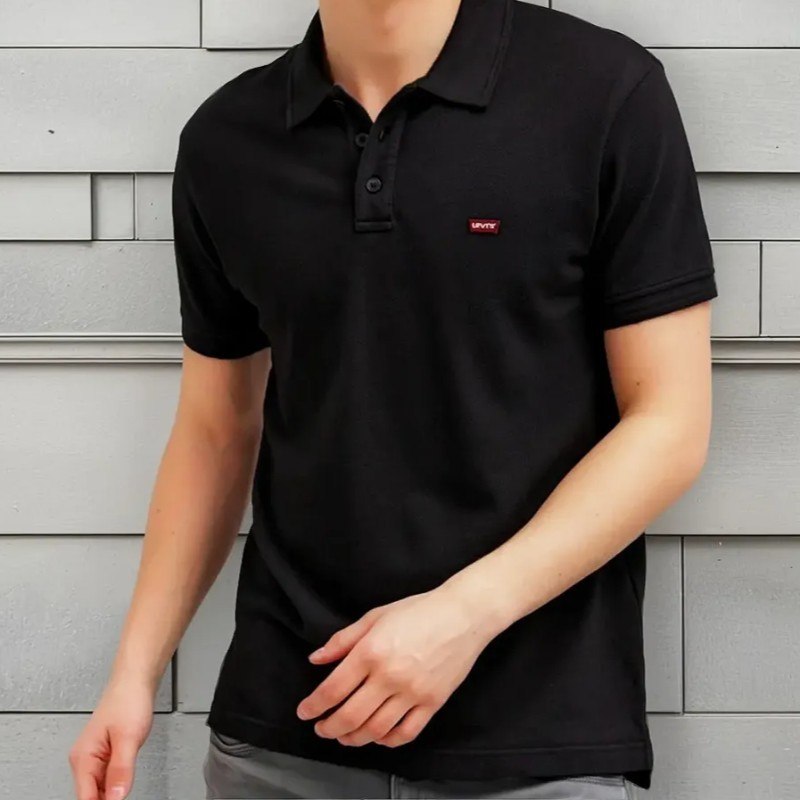 Polo Levis Masculina Housemark Preta