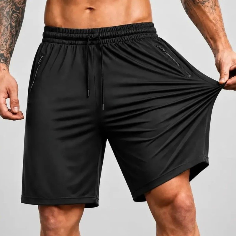 Shorts Esportivo Masculino Slim Fit Com Elastano Poliamida