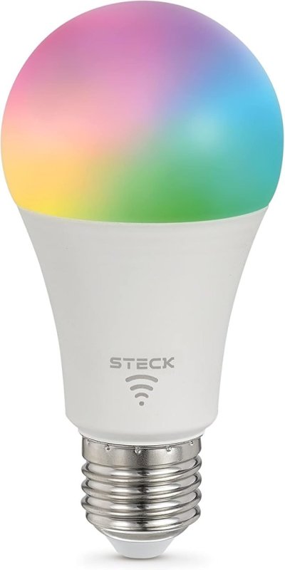 Steck, Lâmpada Inteligente 7W, Steck Ambiente Conectado RGBW Wi-Fi, Bivolt