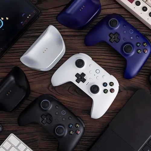 Controle 8BitDo Sem Fio Ultimate 2 TMR + base de carregamento