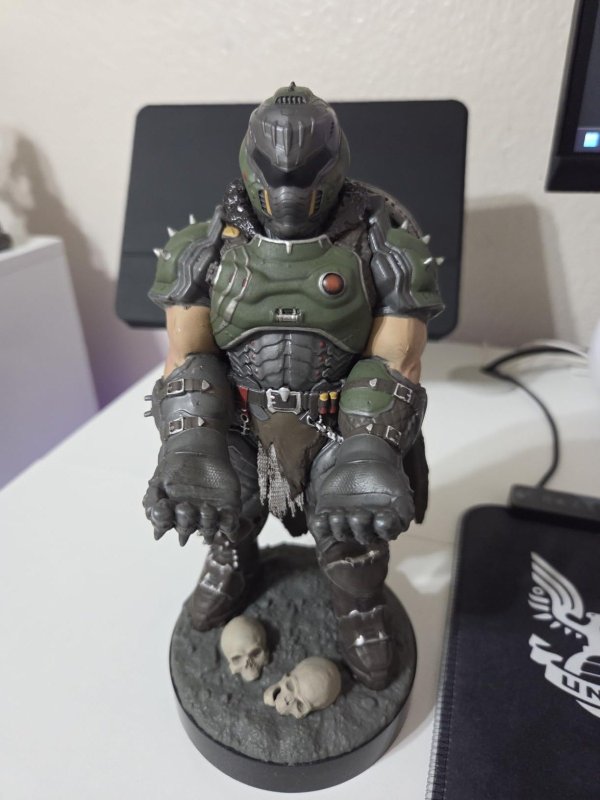 Cableguys Doomslayer Controller Holder & Phone Stand - Gaming Setup Accessories for Desk and Game Room