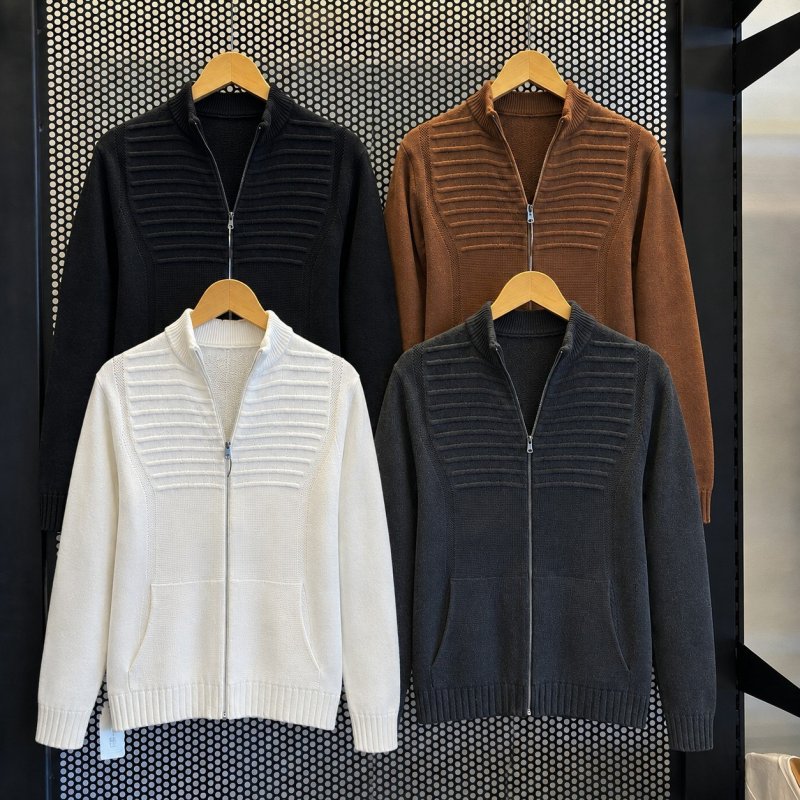 Jaqueta Masculina Blusa De Frio Malha Grossa Ziper E Bolso