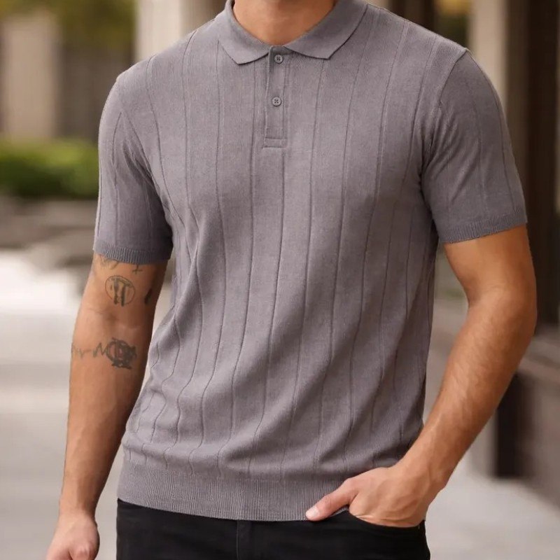 Camisa Polo Masculina Tricot Casual Canelada Original